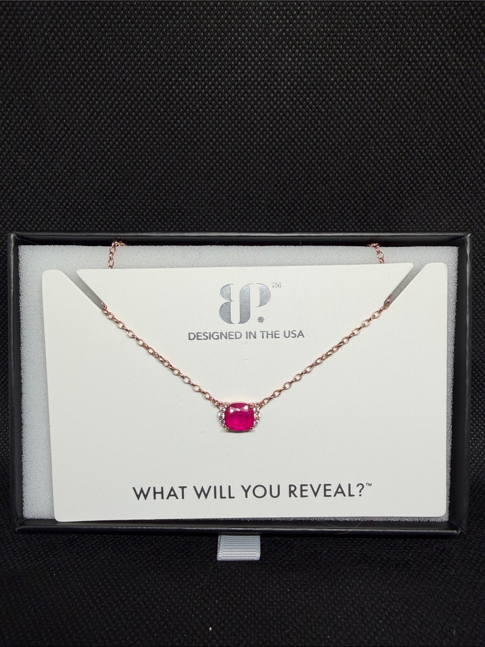Rose Gold Necklace with Pink Sapphire